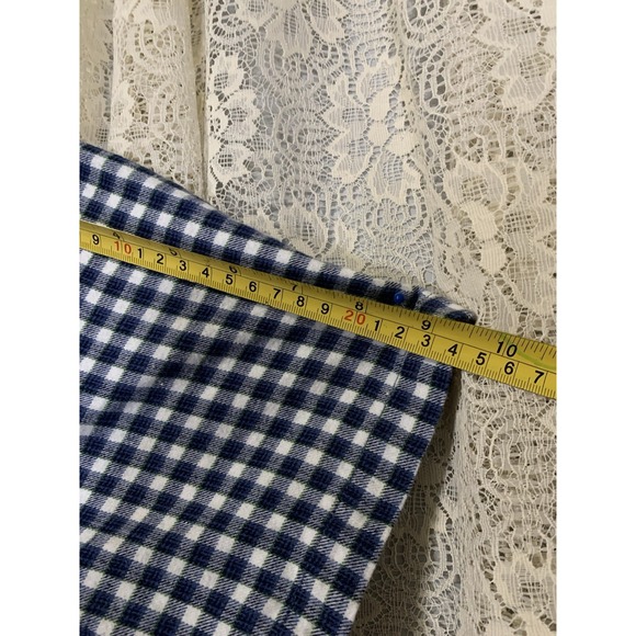 Drake Clothing Mens Large Blue Flannel Check Button up Shirt‎ Short Sleeve - Picture 9 of 9